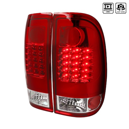 SPEC-D TUNING 08-16 Ford F250 Red LED Tail Lights LT-F25008RLED-TM